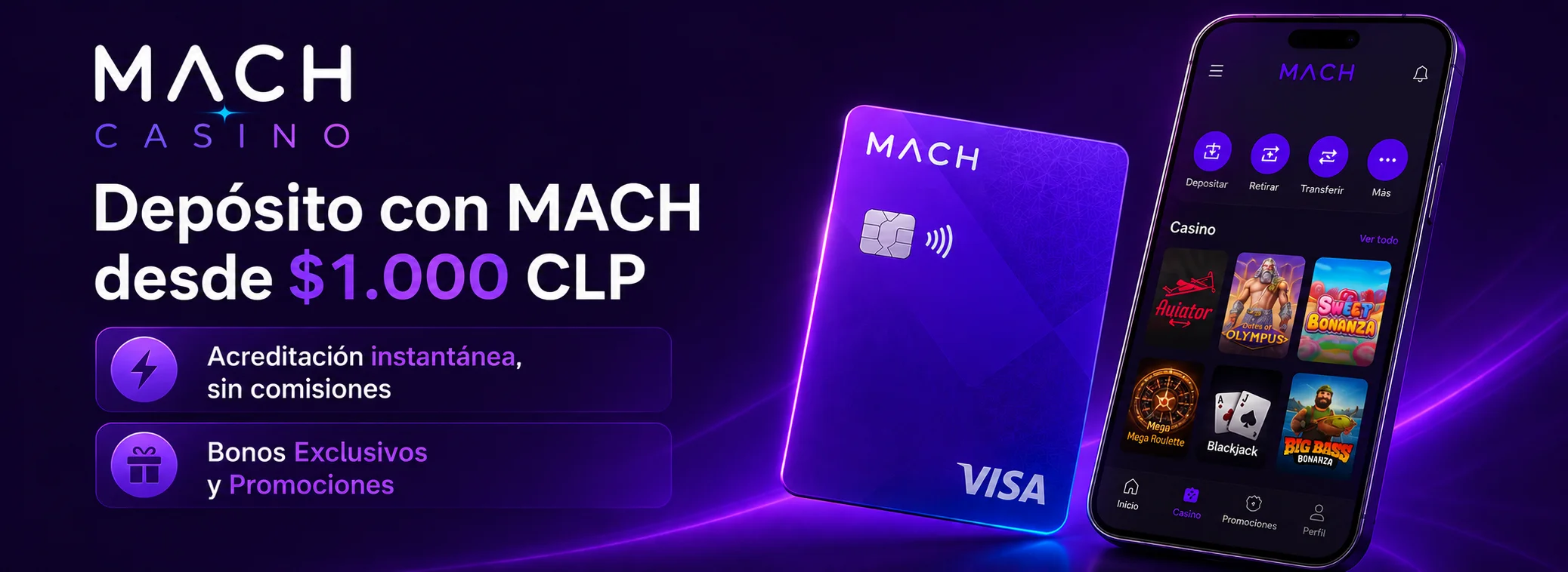 Bono de bienvenida de MACH Casino